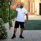 تي شرت مردانه آستين كوتاه نيم زيپ ريون فلامنت نايك تكي