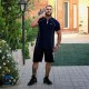 تي شرت مردانه آستين كوتاه نيم زيپ ريون فلامنت نايك تكي