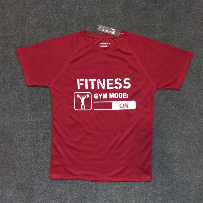 تي شرت مردانه آستين كوتاه رگلان سوزني FITNESS عمده
