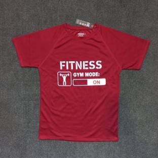 تي شرت مردانه آستين كوتاه رگلان سوزني FITNESS تكي