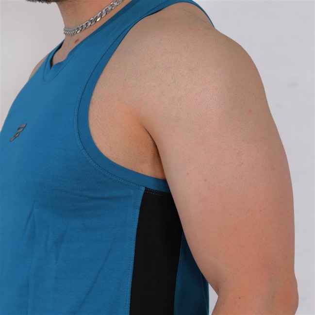 تاپ مردانه بغل تكه دار نخ پنبه PSW كد 11030 عمده