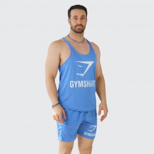 ست مردانه تاپ بند نازك و شلوارك سوزني Gym Shark كد 51038 عمده