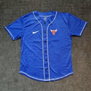 تي شرت مردانه آستين كوتاه بيسبالي دكمه دار شيكاگو بولز تكي