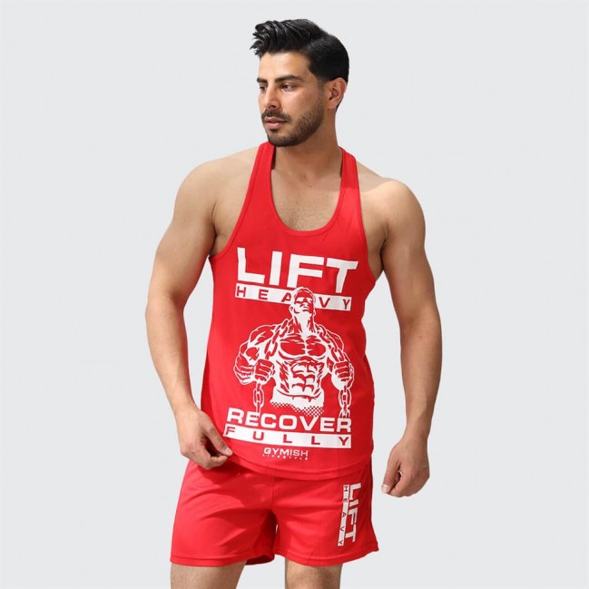 ست مردانه تاپ قهرماني و شلوارك LIFT HEAVY كد 51074 عمده