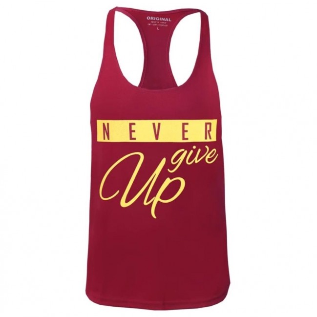 تاپ مردانه بند نازك سوزني NEVER GIVE UP كد 11050 تكي