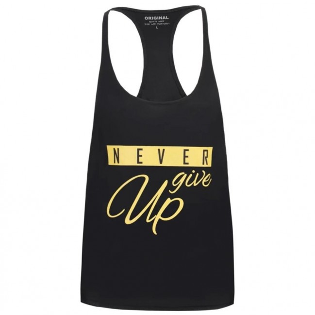 تاپ مردانه بند نازك سوزني NEVER GIVE UP كد 11050 تكي