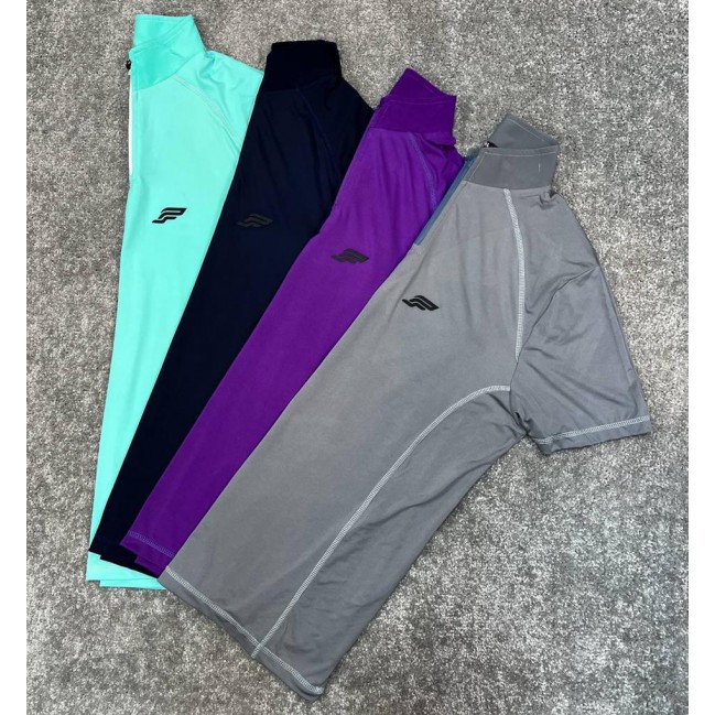 تيشرت مردانه آستين كوتاه نيم زيپ PSW برجسته كد 39018 عمده