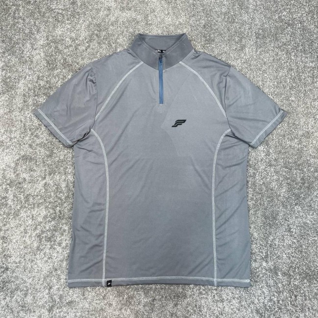 تيشرت مردانه آستين كوتاه نيم زيپ PSW برجسته كد 39018 تكي