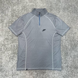 تيشرت مردانه آستين كوتاه نيم زيپ PSW برجسته كد 39018 تكي