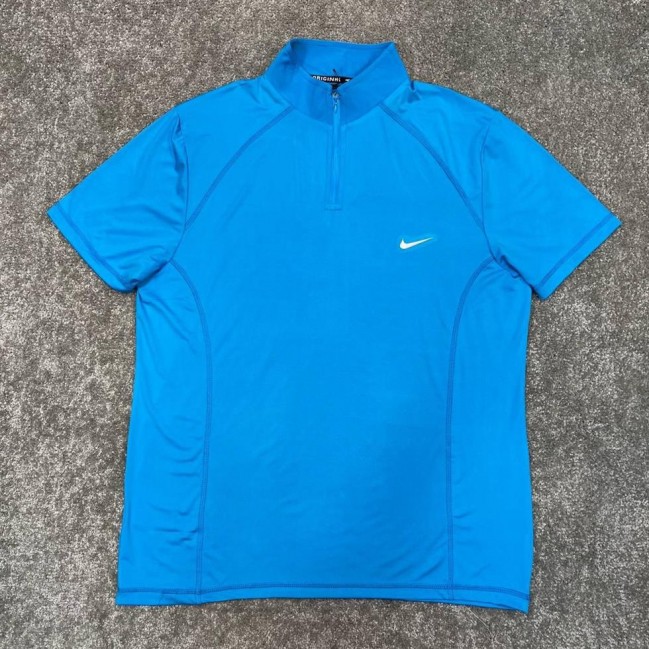 تيشرت مردانه آستين كوتاه نيم زيپ نايك برجسته كد39016 عمده