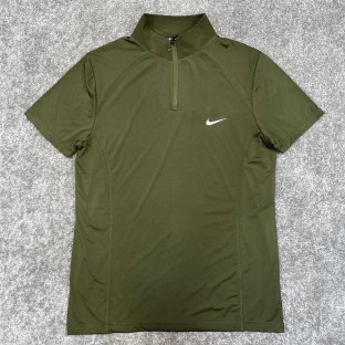 تيشرت مردانه آستين كوتاه نيم زيپ نايك برجسته كد39016 تكي