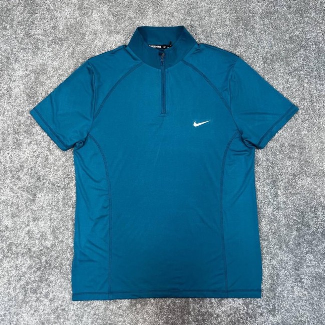 تيشرت مردانه آستين كوتاه نيم زيپ نايك برجسته كد39016 تكي