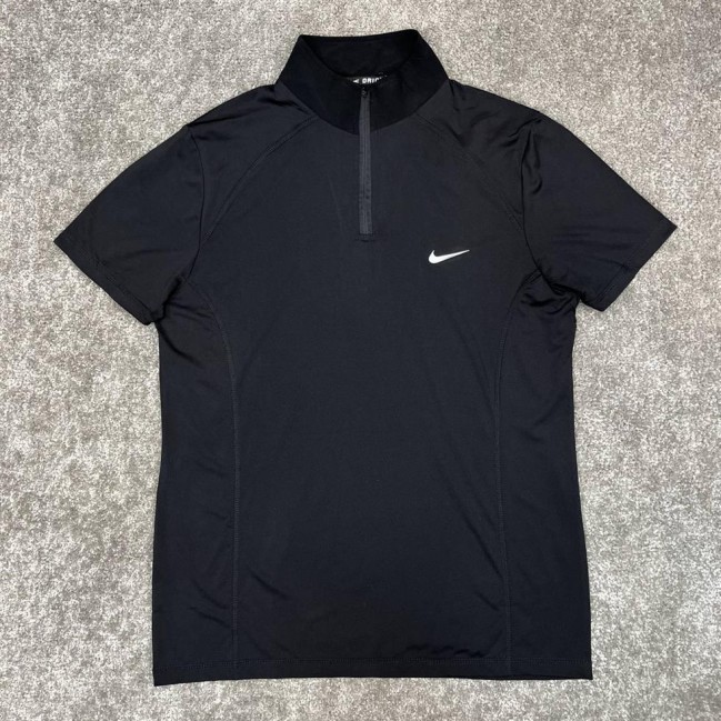 تيشرت مردانه آستين كوتاه نيم زيپ نايك برجسته كد39016 تكي