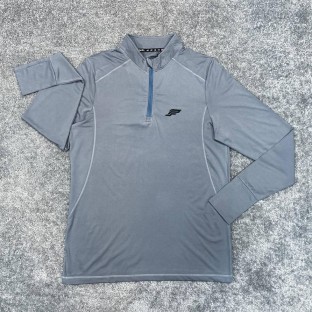 تيشرت مردانه آستين بلند نيم زيپ PSW برجسته كد 39019 عمده