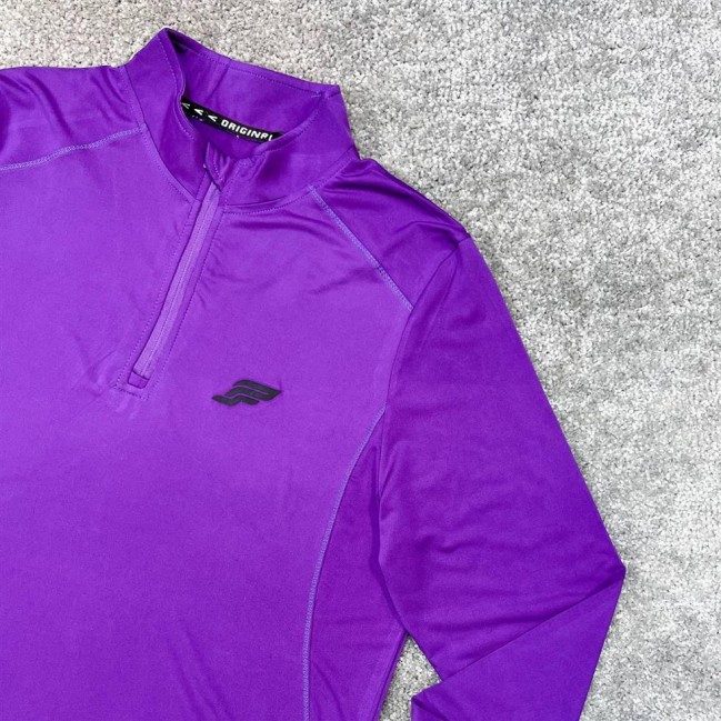 تيشرت مردانه آستين بلند نيم زيپ PSW برجسته كد 39019 تكي