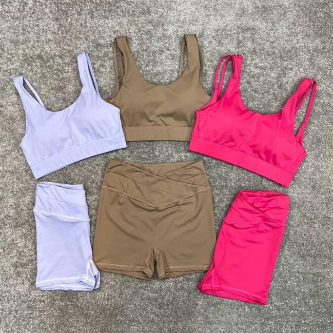 ست زنانه نيم تنه شلوارك ريون فلامنت Lululemon كد 5665 تكي