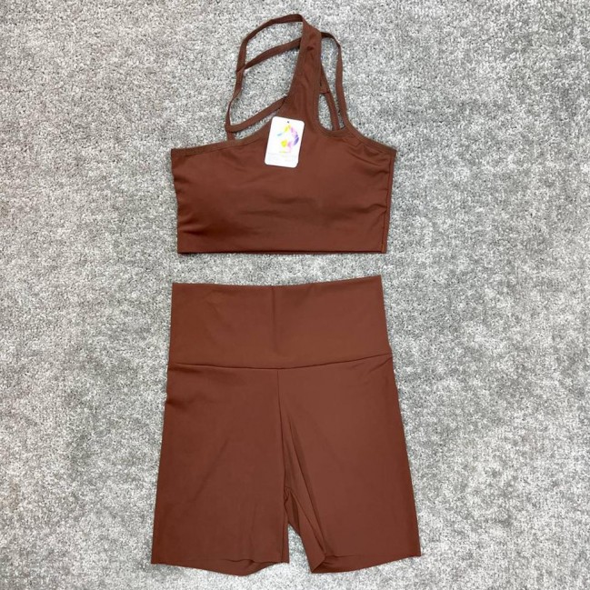 ست زنانه نيم تنه شلوارك ريون فلامنت Lululemon كد 7106 تكي