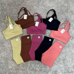 ست زنانه نيم تنه شلوارك ريون فلامنت Lululemon كد 7106 تكي