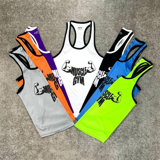 تاپ مردانه قهرماني فلامنت سوزني Muscle Gym كد 11068 عمده