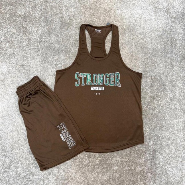 ست مردانه قهرماني و شلوارك كندويي Stronger كد 51075 تكي