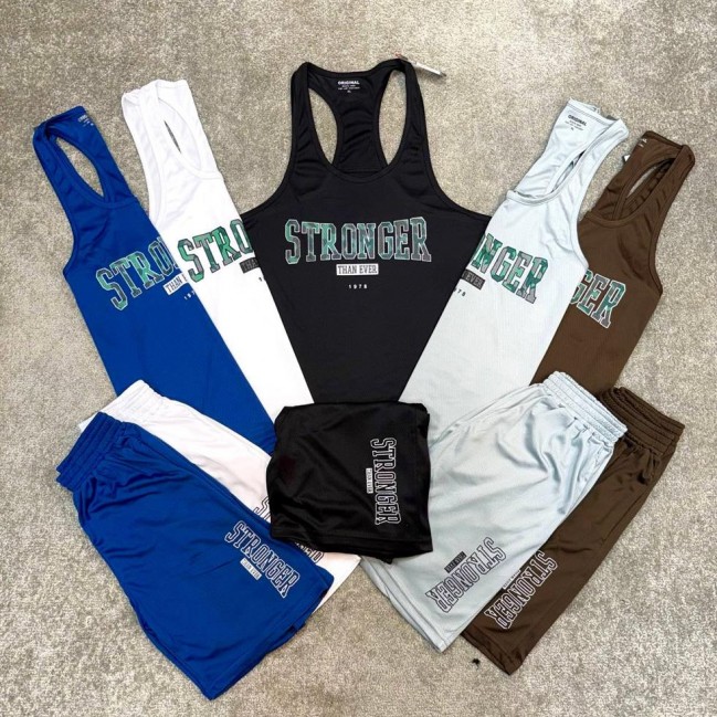 ست مردانه قهرماني و شلوارك كندويي Stronger كد 51075 تكي
