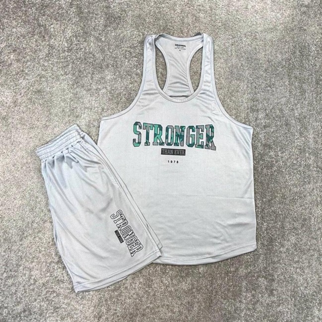 ست مردانه قهرماني و شلوارك كندويي Stronger كد 51075 تكي