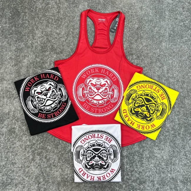 تاپ مردانه قهرماني work hard be strong تكي