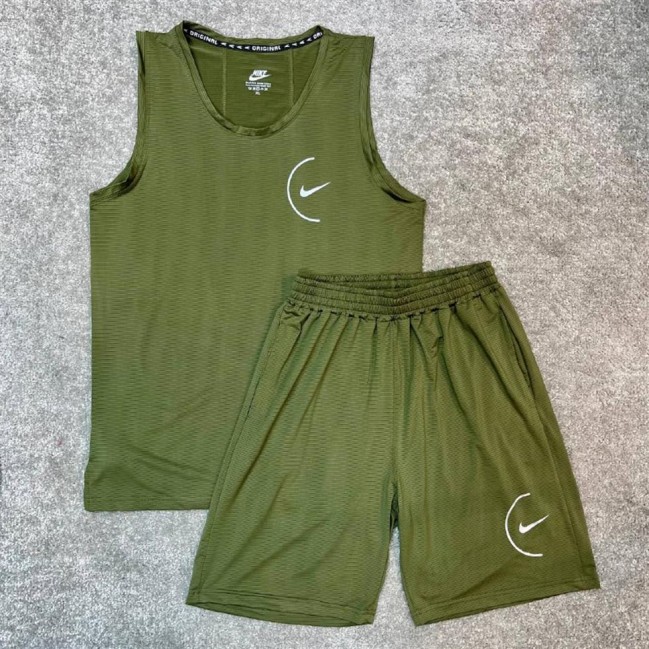 ست مردانه تاپ حلقه اي و شلوارك نايك كد 51110 تكي