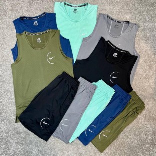 ست مردانه تاپ حلقه اي و شلوارك نايك كد 51110 عمده