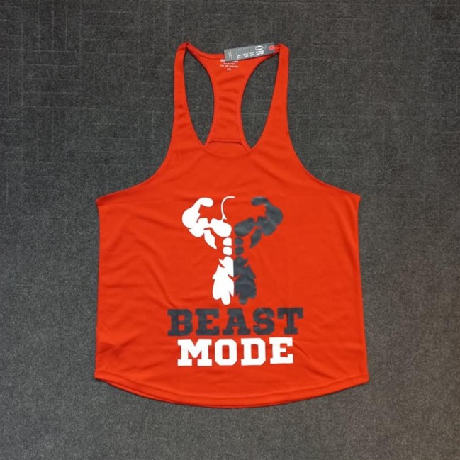 تاپ مردانه بند نازك فلامنت سوزني beast mode تكي