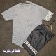 تي شرت مردانه آستين كوتاه فلامنت سوزني آديداس خطدار عمده